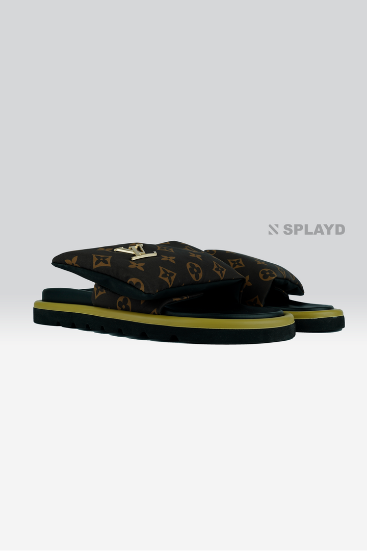 LV Pool Pillow Chocolate Slide SPLAYD