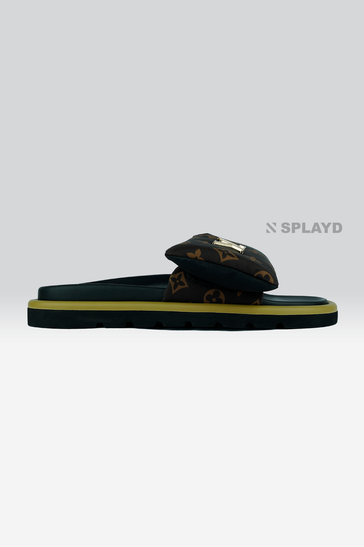 LV Pool Pillow Chocolate Slide SPLAYD