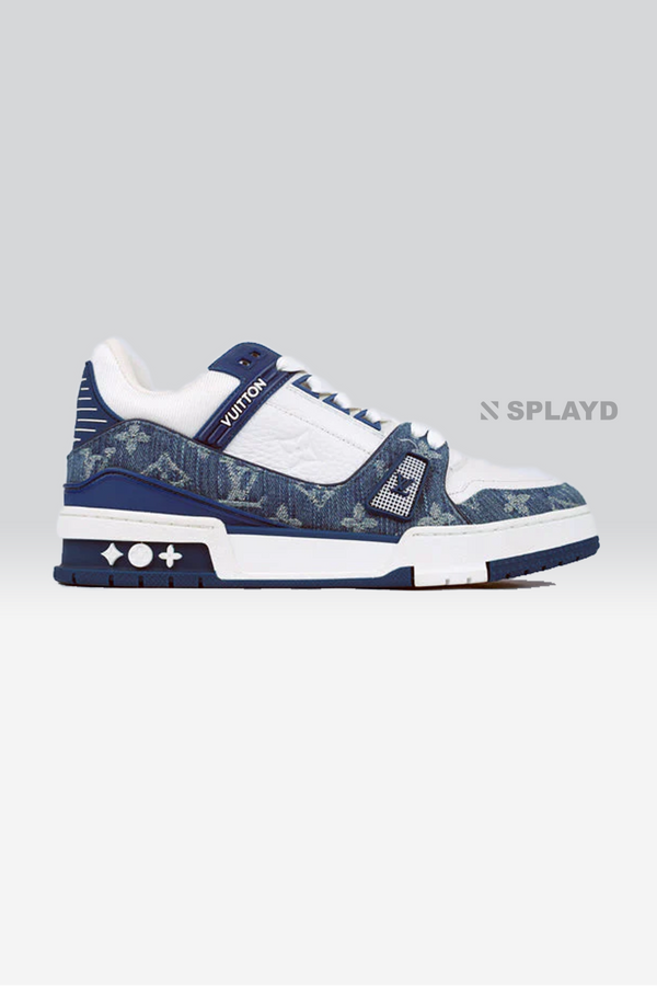 LV Trainer Monogram Denim White Blue SPLAYD