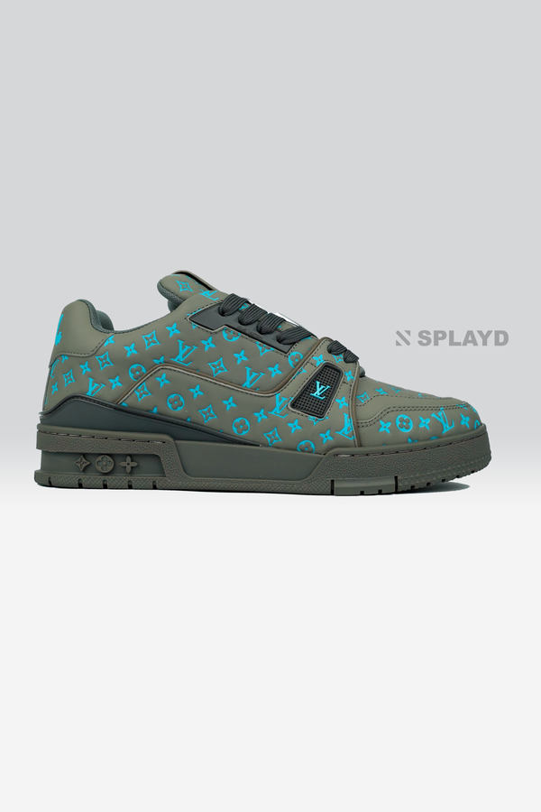 LV Trainer #54 Embossed Gray Blue SPLAYD