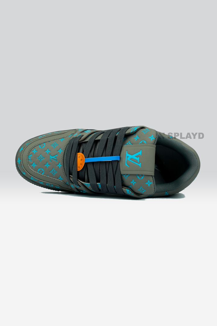 LV Trainer #54 Embossed Gray Blue SPLAYD