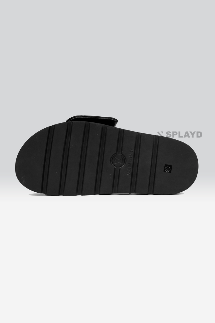 LV Pool Pillow Black Slide SPLAYD