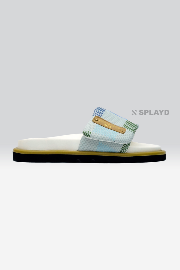 LV Pool Pillow Cream Multi Slide SPLAYD