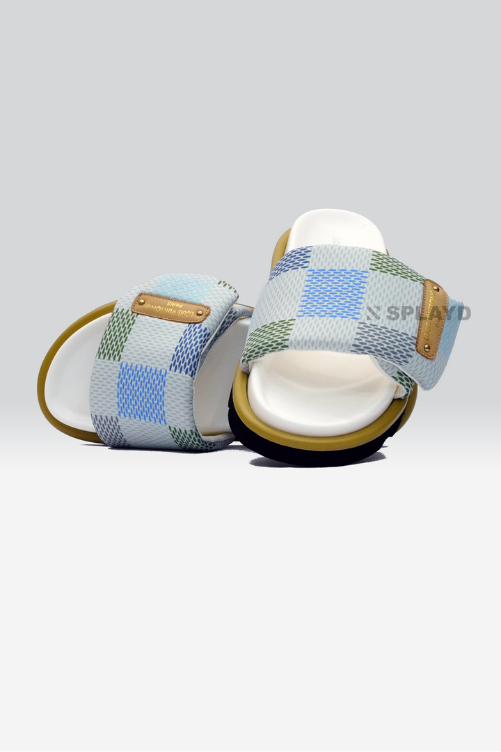 LV Pool Pillow Cream Multi Slide SPLAYD