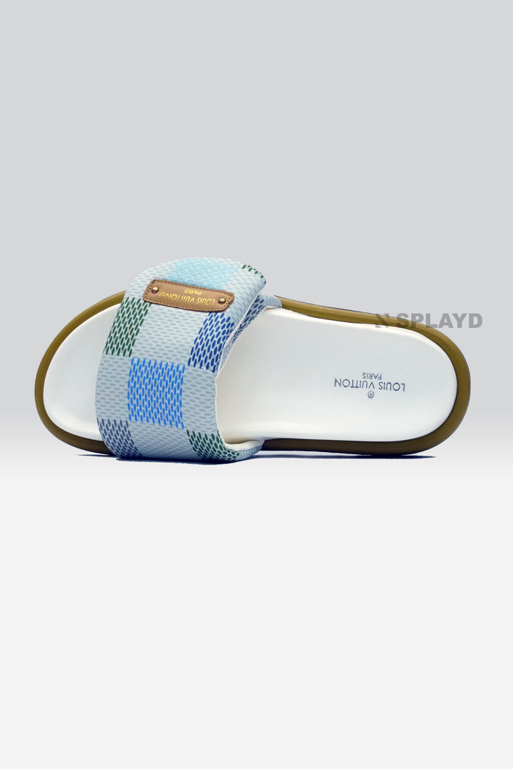 LV Pool Pillow Cream Multi Slide SPLAYD