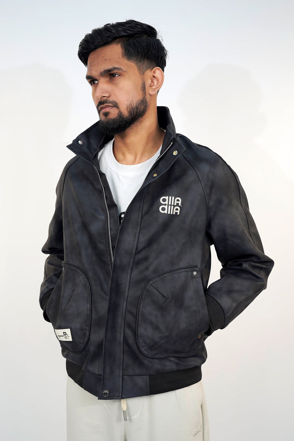 Leather allA Black Jacket LJ-3070 SPLAYD