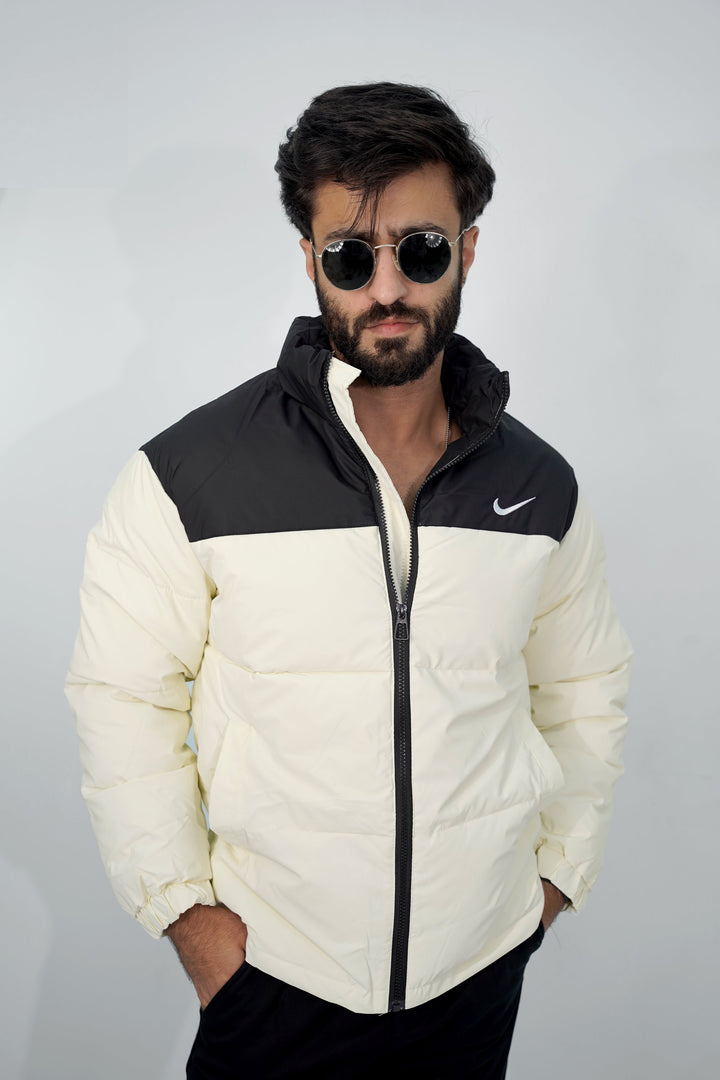 Nike Puffer White Jacket BJ-3073 Splayd