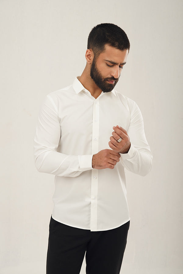 Formal Diagonal White Shirt FS-0611 SPLAYD