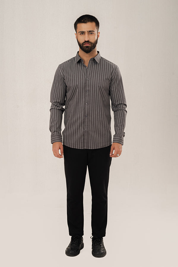 Formal Striped Ash Shirt FS-0616