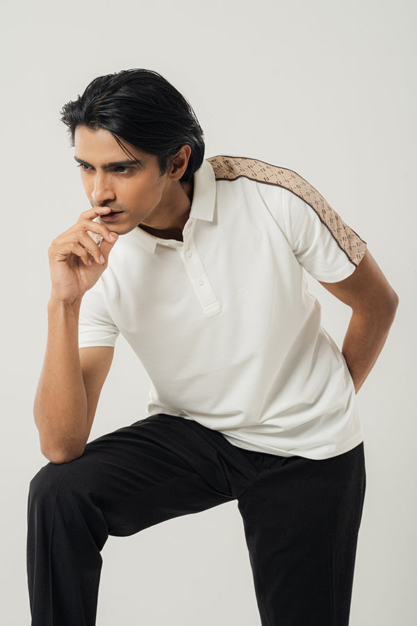 FF Daisy White Polo Shirt PS-0278 SPLAYD