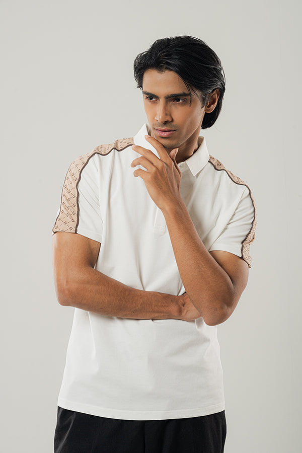 FF Daisy White Polo Shirt PS-0278