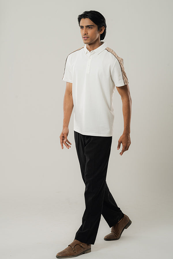 FF Daisy White Polo Shirt PS-0278 SPLAYD