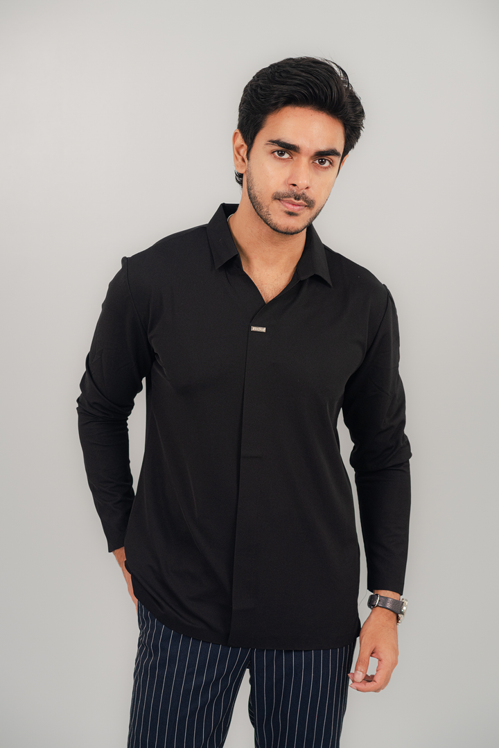 Snazzy Black Full Sleeve Polo PS-2045 SPLAYD