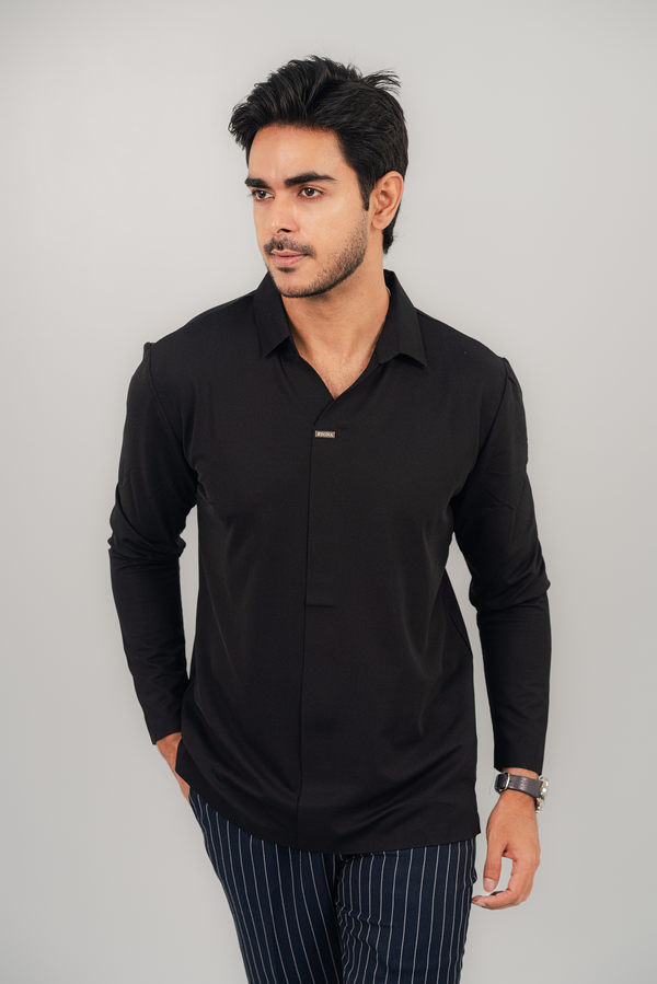 Snazzy Black Full Sleeve Polo PS-2045 SPLAYD