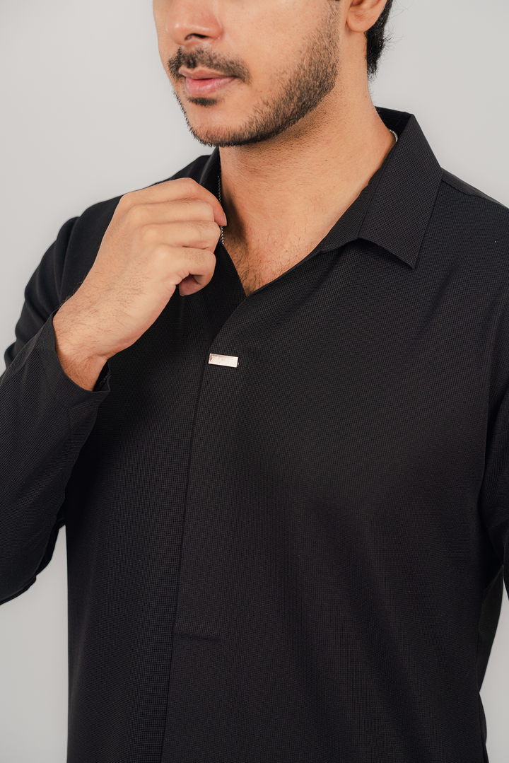 Snazzy Black Full Sleeve Polo PS-2045 SPLAYD