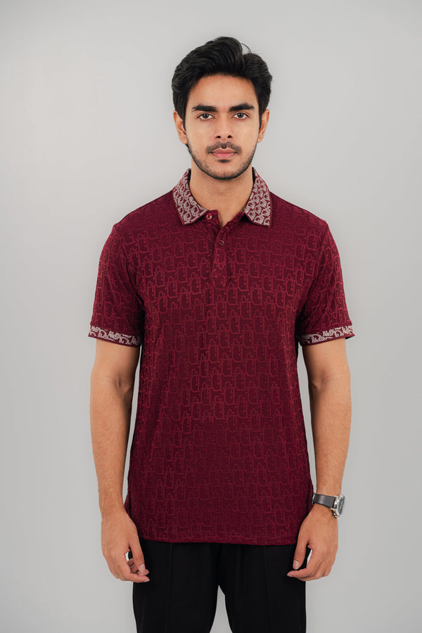 Dior Maroon Polo Shirt PS-2011 SPLAYD