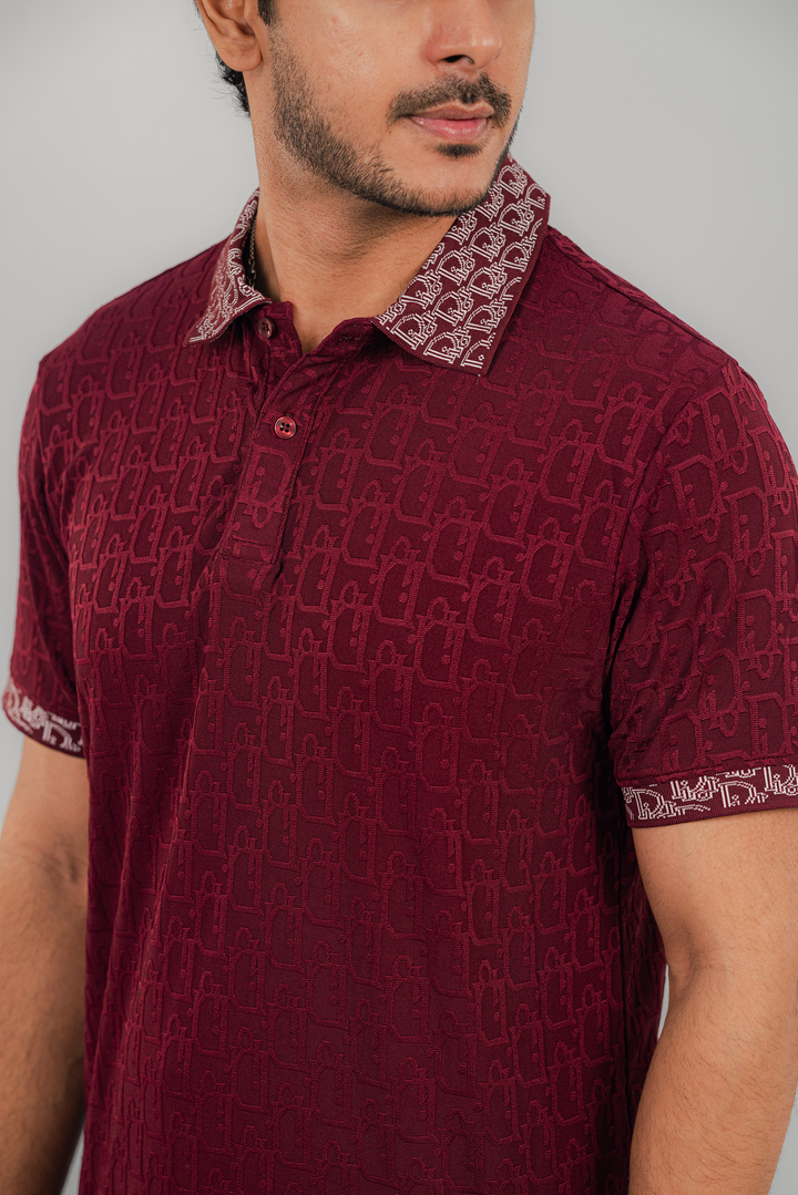 Dior Maroon Polo Shirt PS-2011 SPLAYD