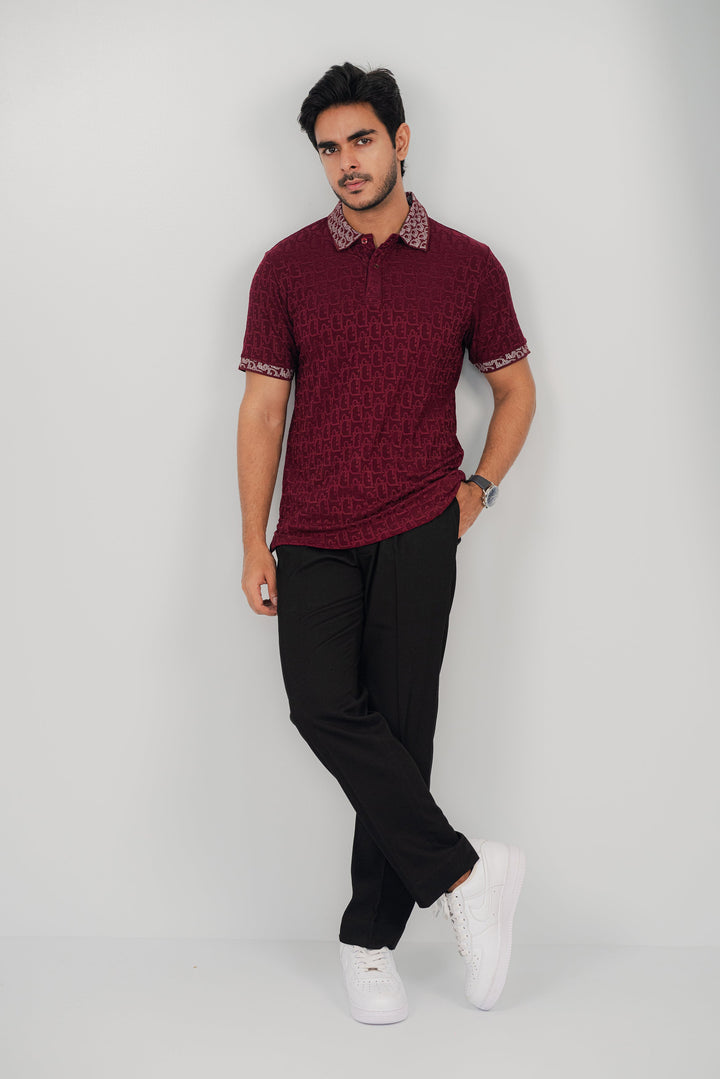 Dior Maroon Polo Shirt PS-2011 SPLAYD