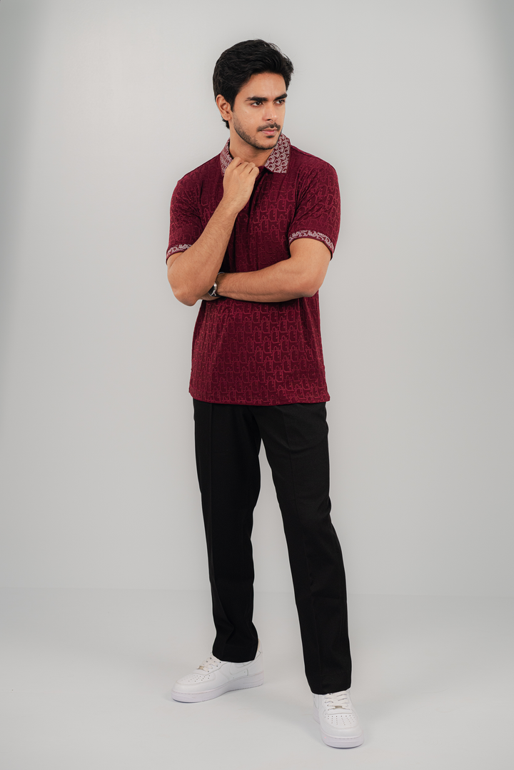 Dior Maroon Polo Shirt PS-2011 SPLAYD