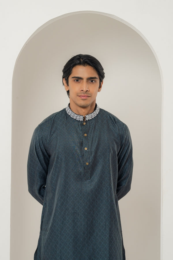 Sayagata Charcoal Gray panjabi-0514 SPLAYD
