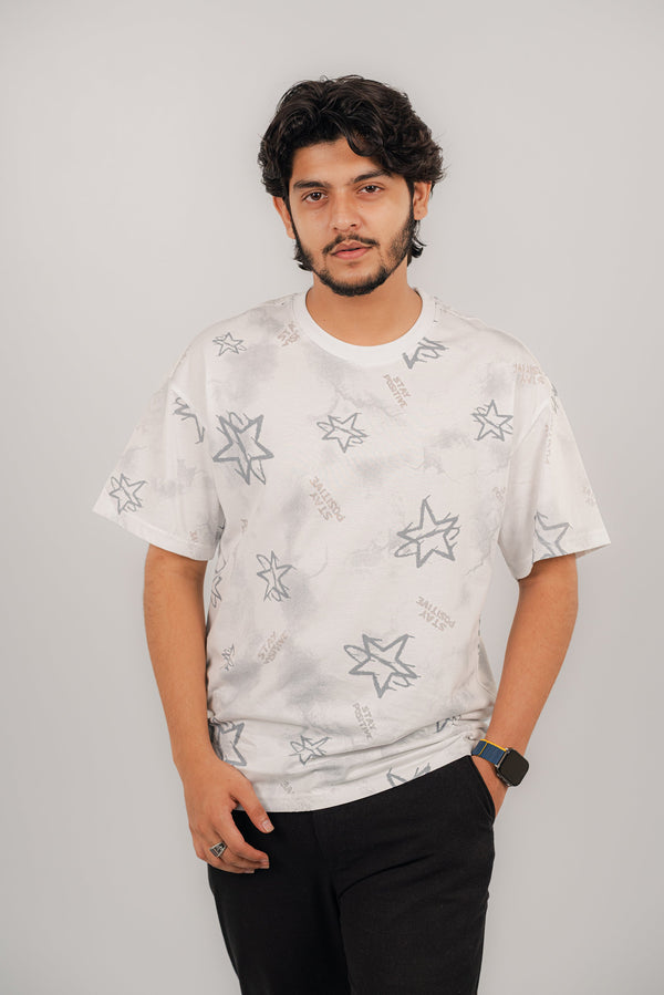 Positive Star White T-Shirt TS-2238 SPLAYD