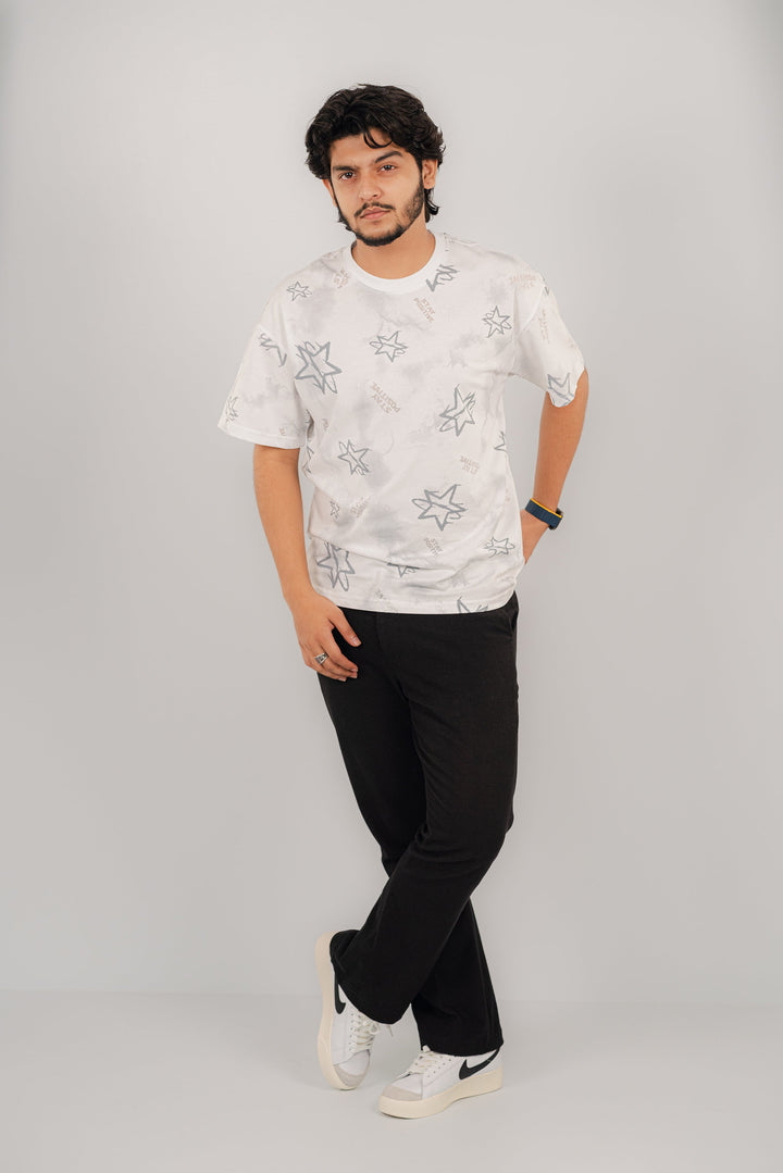 Positive Star White T-Shirt TS-2238 SPLAYD