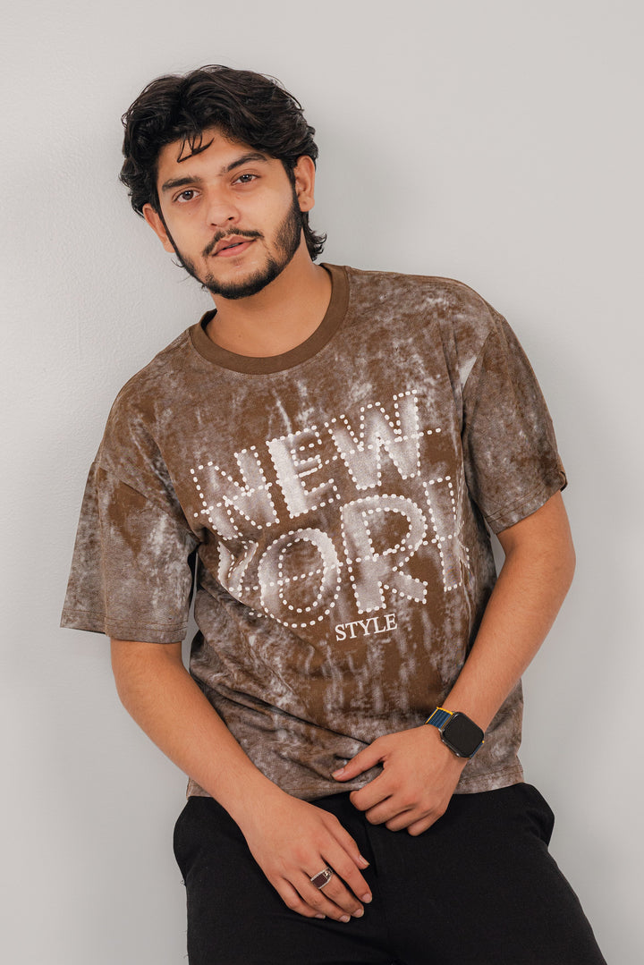 NY Style Brown T-Shirt TS-2240 SPLAYD