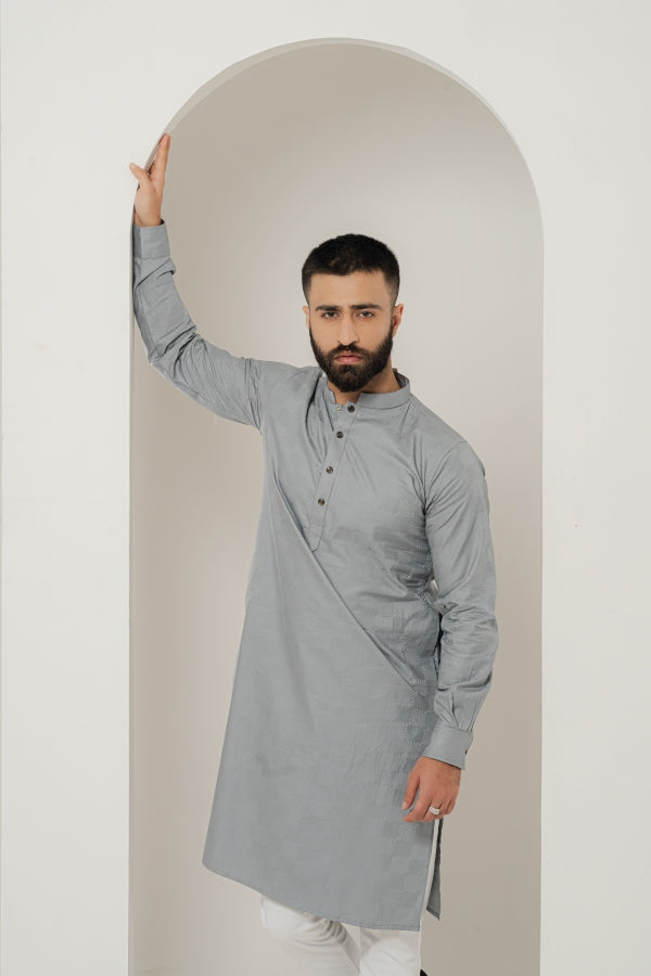 Weave Pearl Gray panjabi-0506 SPLAYD
