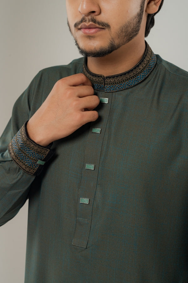 Tribal Leaf Green panjabi-0510 SPLAYD