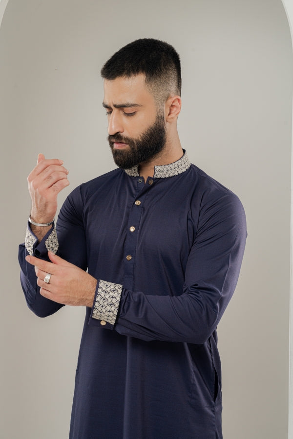 Paisley Midnight Blue panjabi-0516 SPLAYD