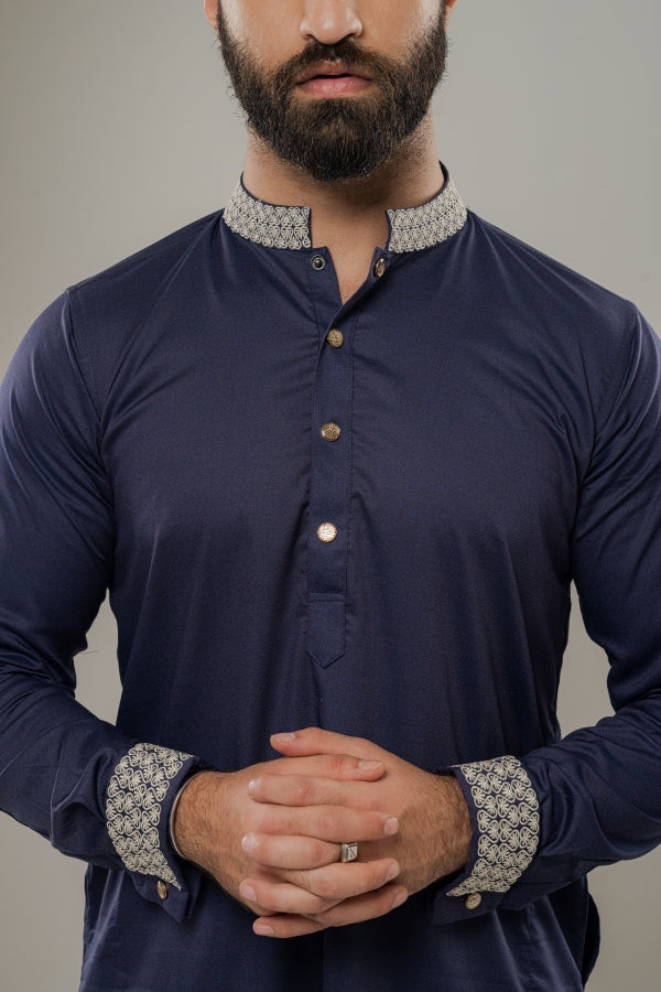 Paisley Midnight Blue panjabi-0516 SPLAYD