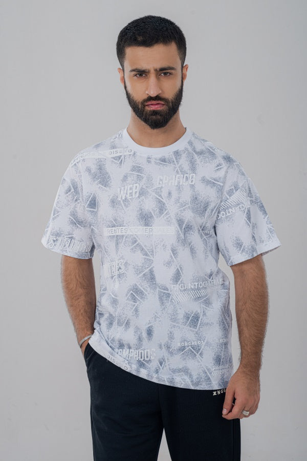 Wegra Crack White T-Shirt TS-0456