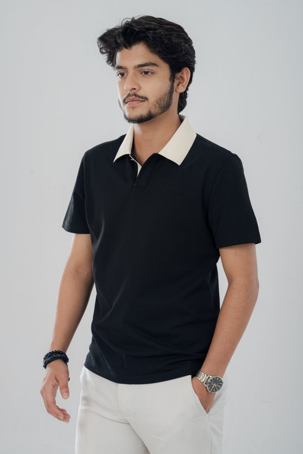Cool Coal Black Polo Shirt PS-0309 SPLAYD
