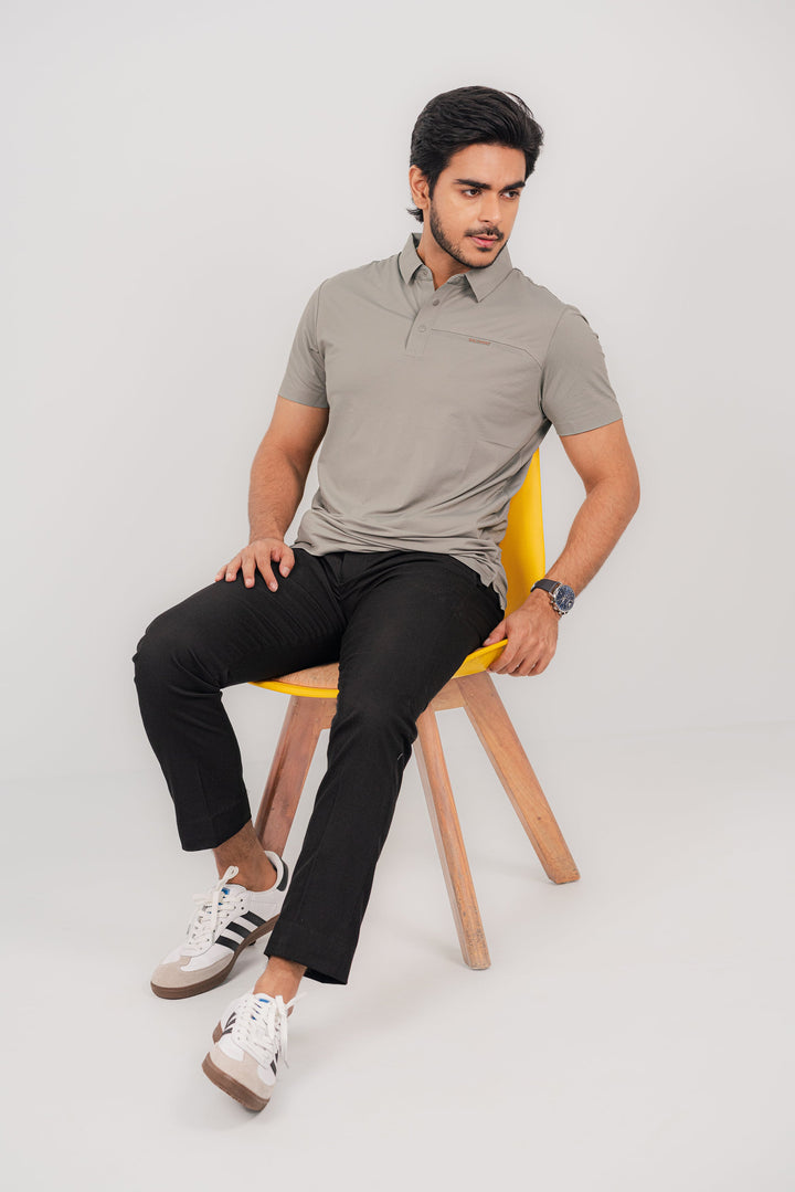 Saltanat Smoke Gray Polo Shirt PS-2034 Splayd