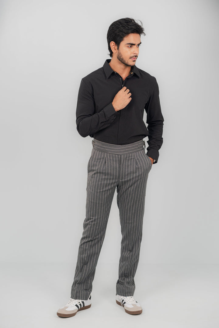 Formal Zip Black Shirt FS-2443 Splayd