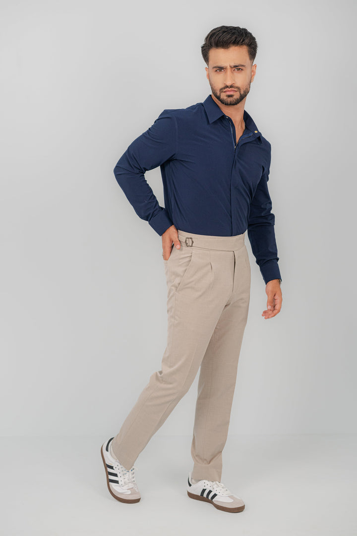 Formal Zip Blue Shirt FS-2445 Splayd