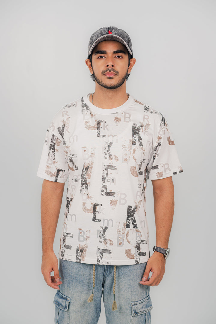 Alfabeto White T-Shirt TS-2255 SPLAYD