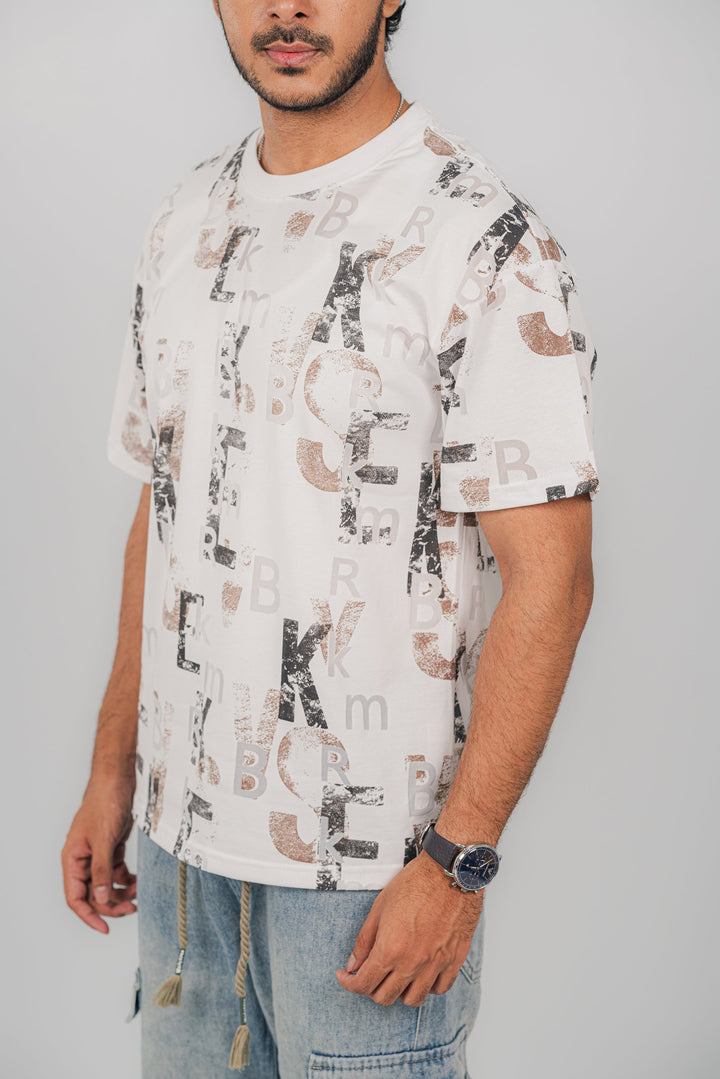 Alfabeto White T-Shirt TS-2255 SPLAYD