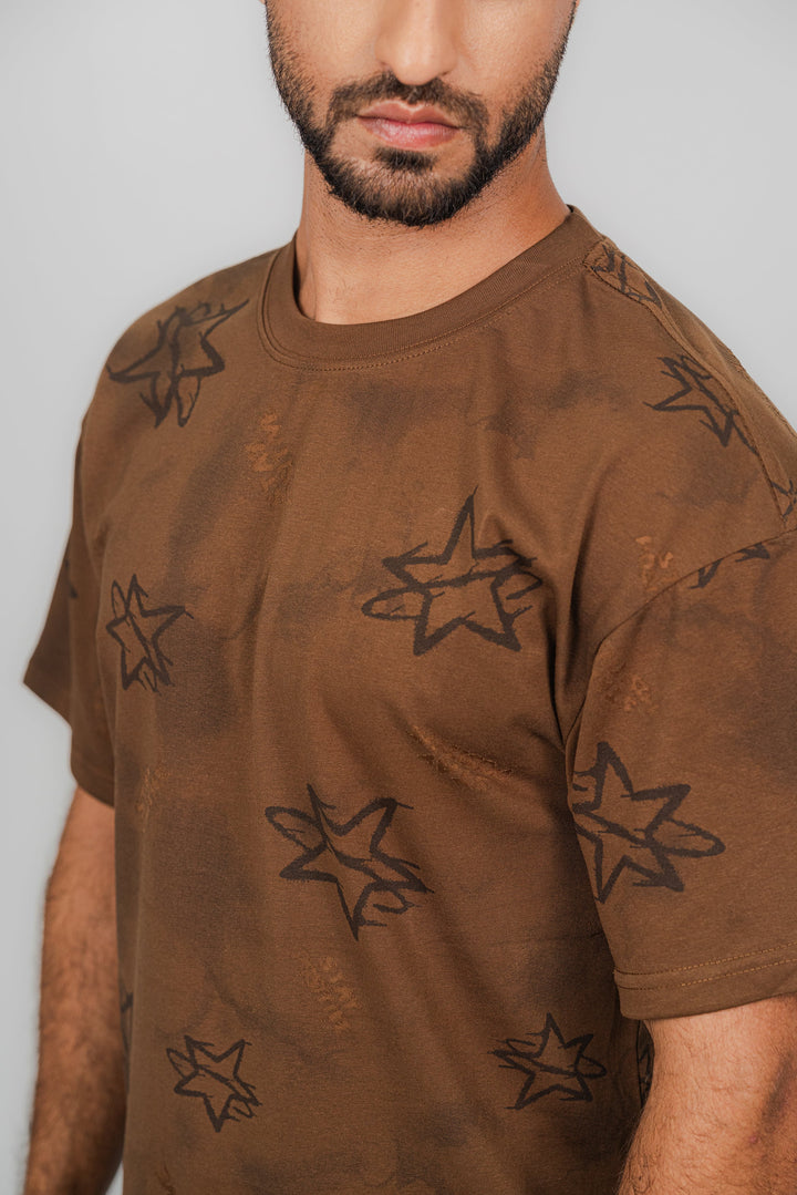 Positive Star Brown T-Shirt TS-2239 Splayd