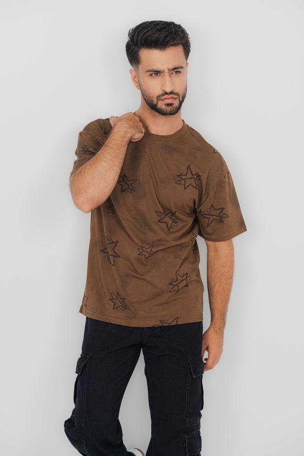 Positive Star Brown T-Shirt TS-2239 Splayd