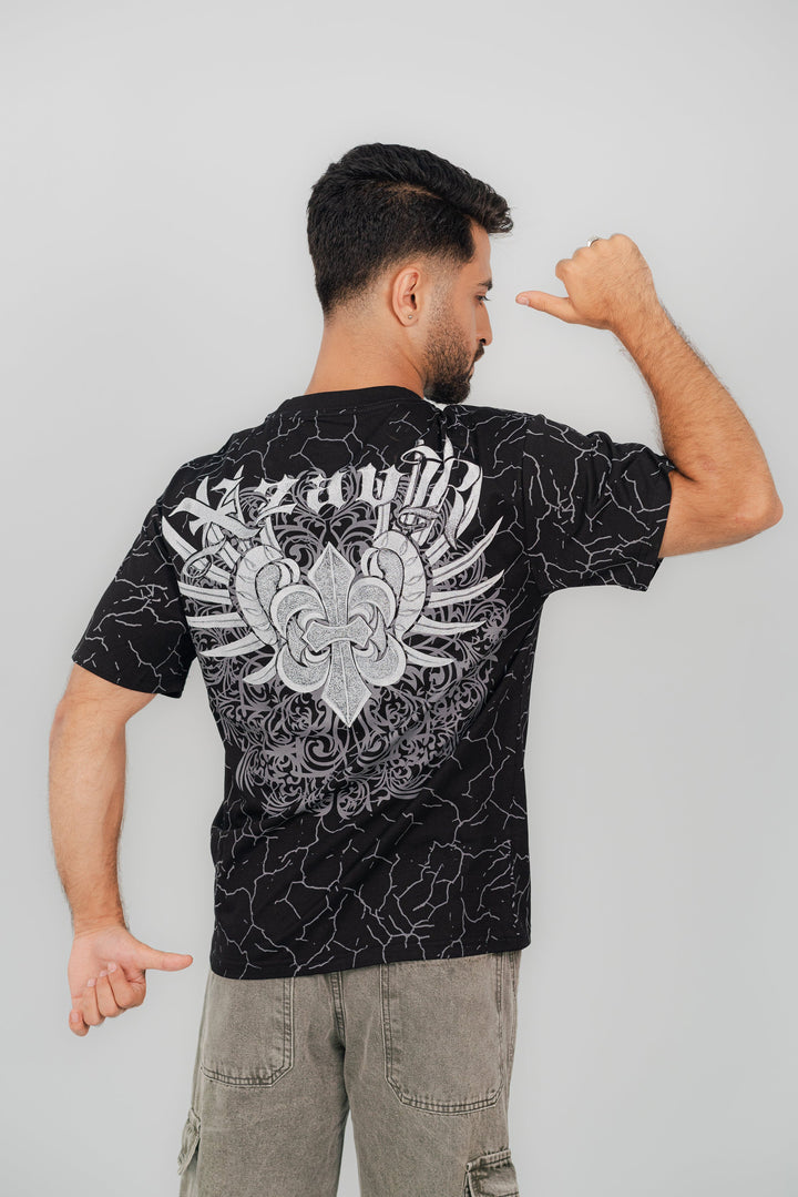 Dual Skull Black T-Shirt TS-2236 Splayd