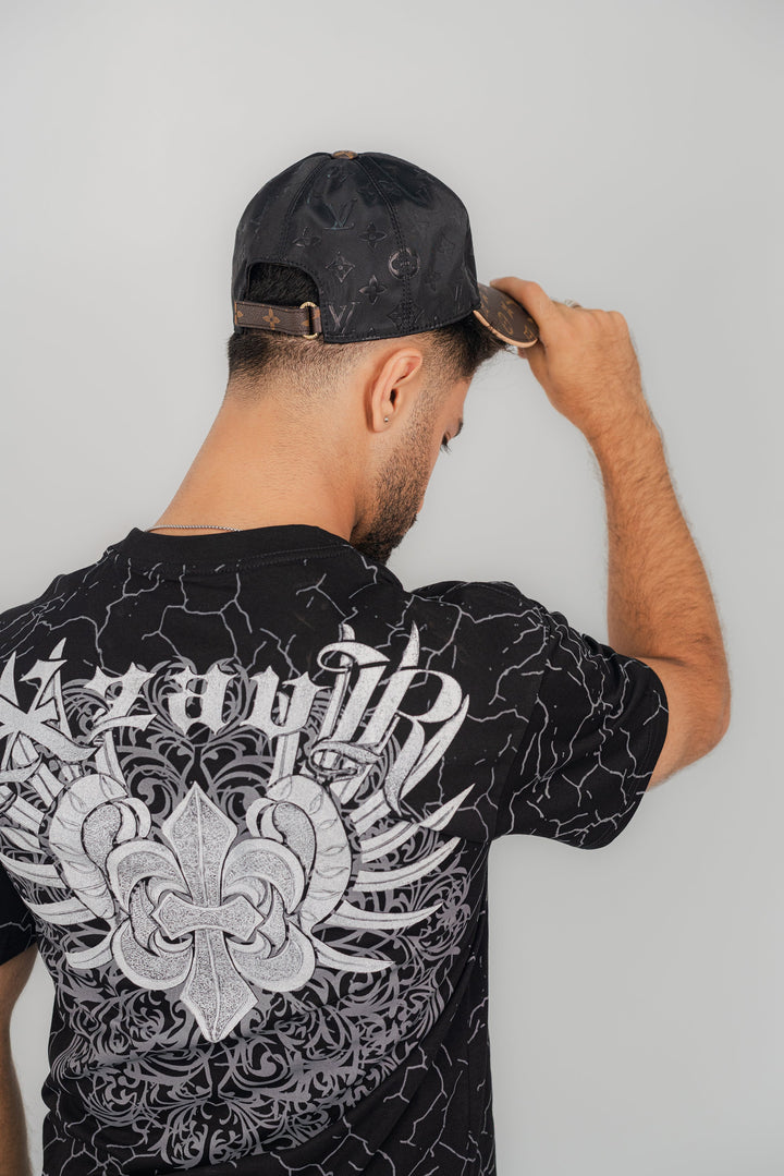 Dual Skull Black T-Shirt TS-2236 Splayd