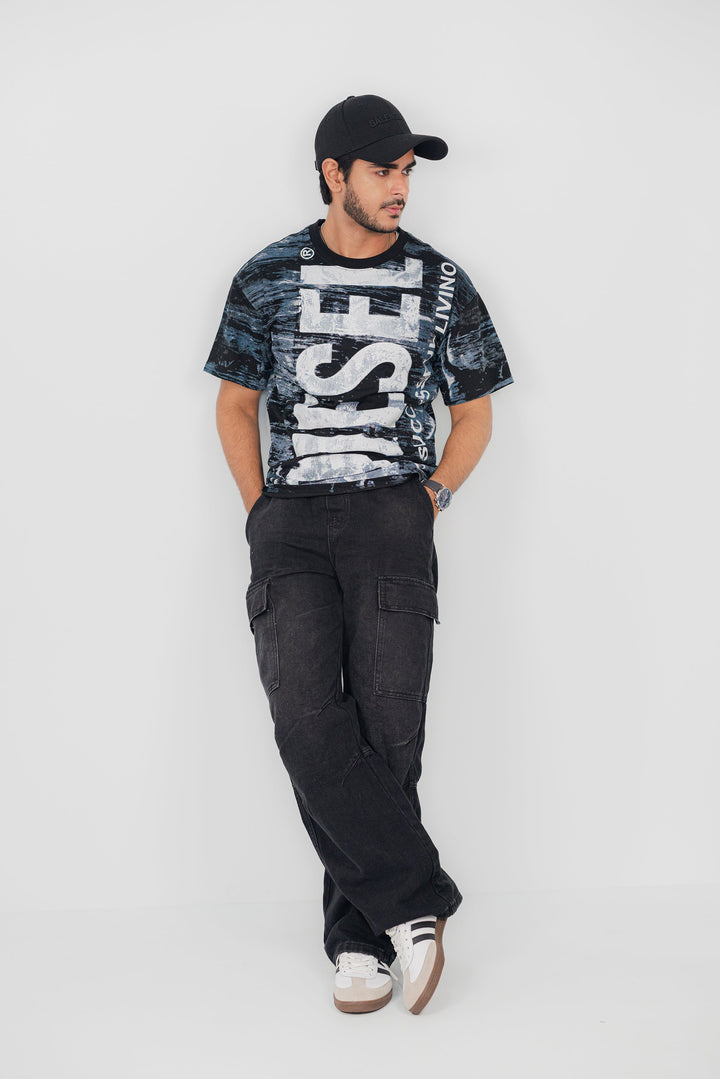 Diesel Faded Black T-Shirt TS-2254 SPLAYD