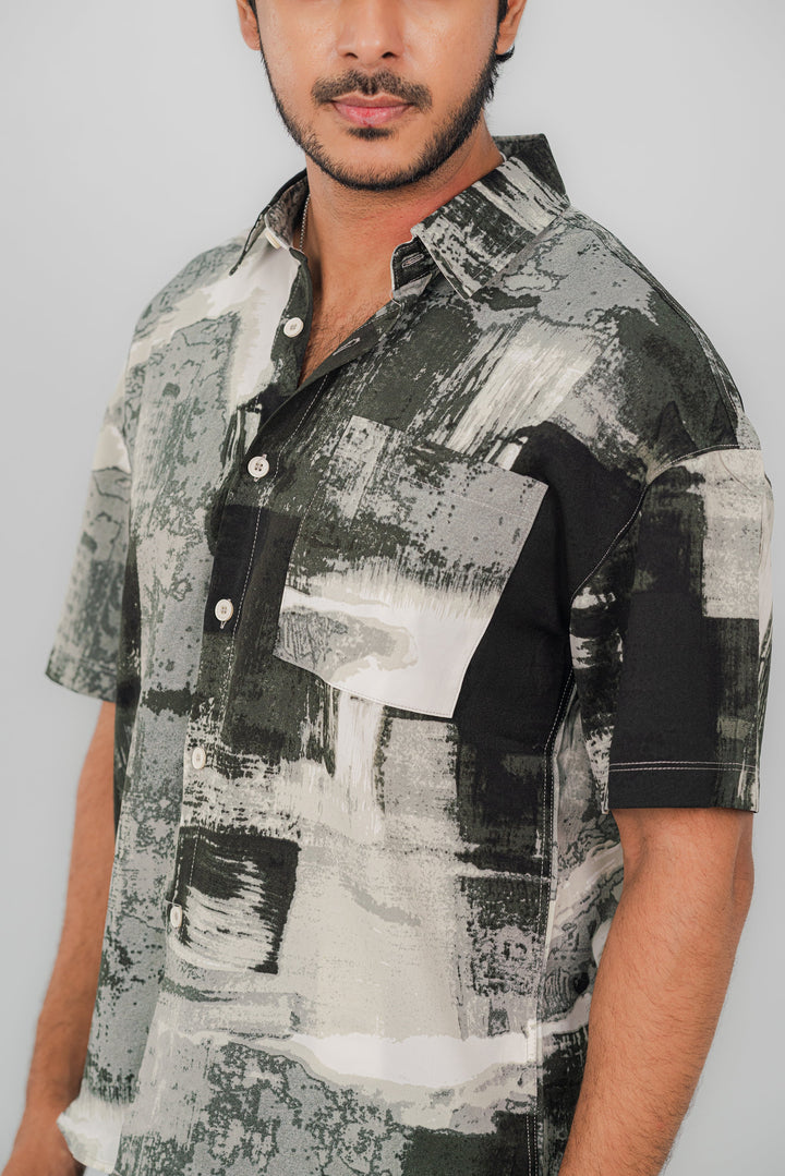 Artistic Gray Half Shirt HS-2632 Splayd
