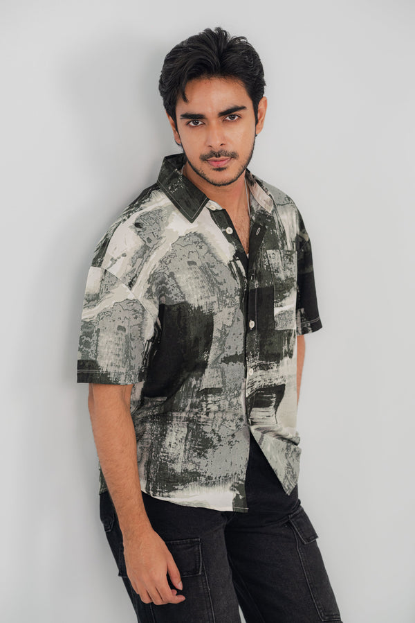 Artistic Gray Half Shirt HS-2632 Splayd
