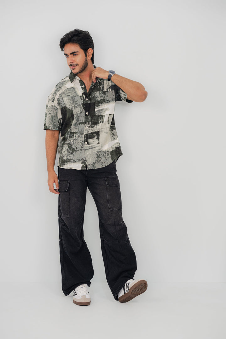 Artistic Gray Half Shirt HS-2632 Splayd