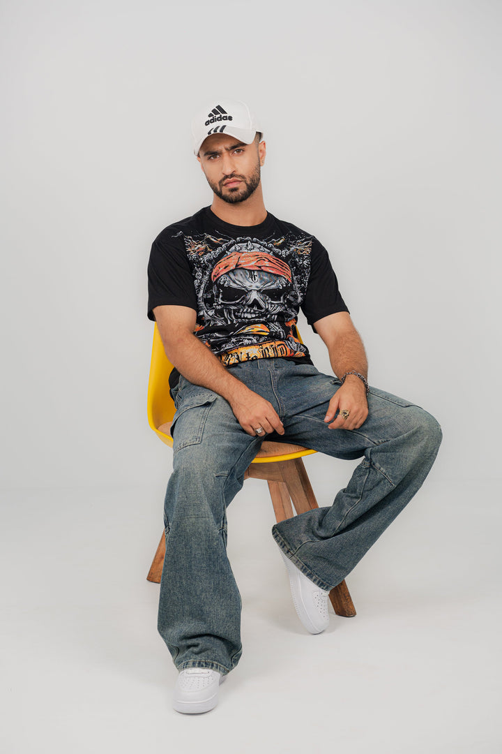 Harley Skull Black T-Shirt TS-2246 Splayd