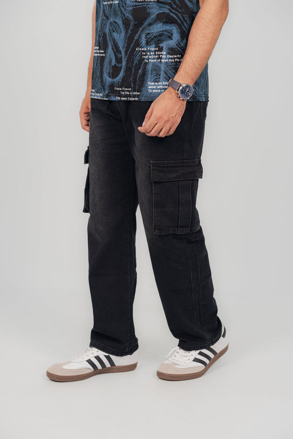Cargo Black Washed Pant CP-2822 Splayd