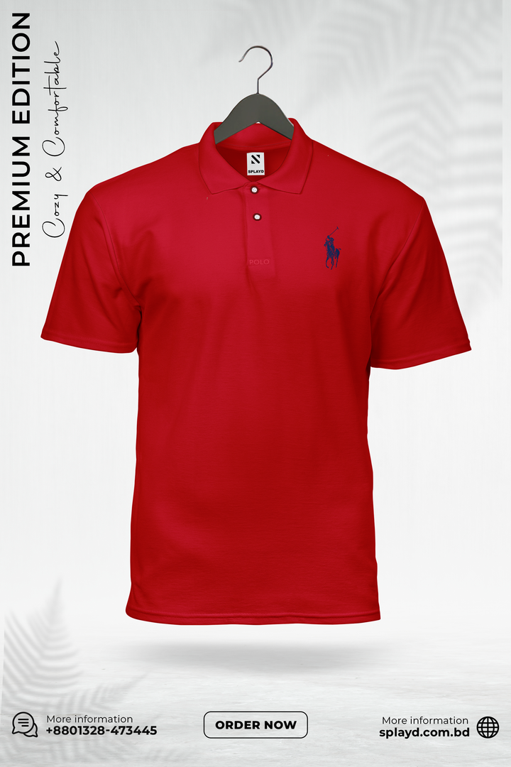 RL Scarlet Red Polo Shirt PS-0271 SPLAYD