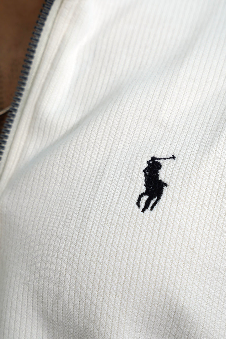 RL White Zip Sweatshirt SS-3303 SPLAYD